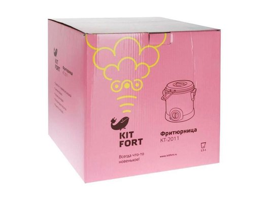 Фритюрница KITFORT KT-2011 серебристый/черный